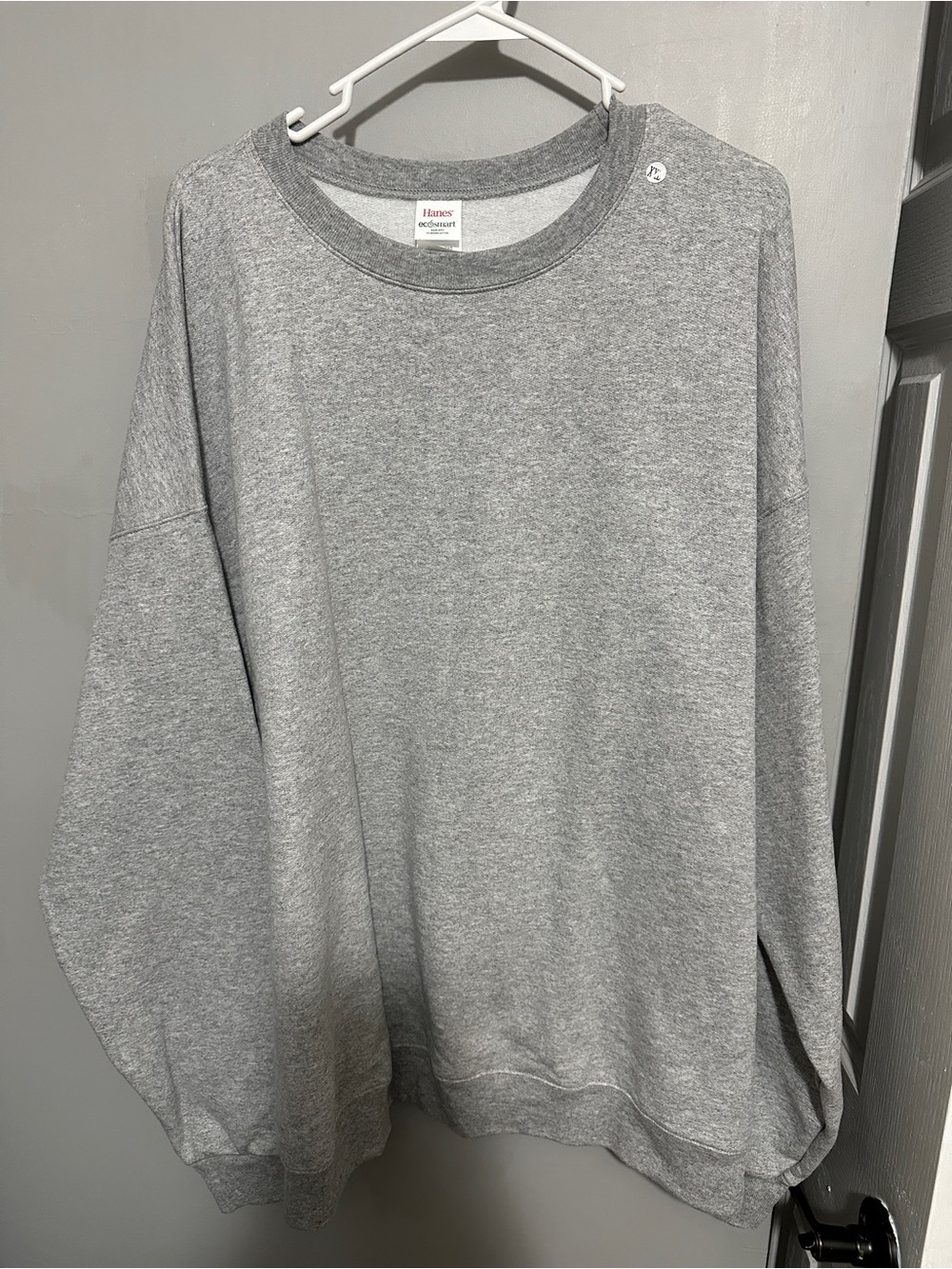 Hanes Men's Light Gray Crewneck Pullover Sweatshirt XL